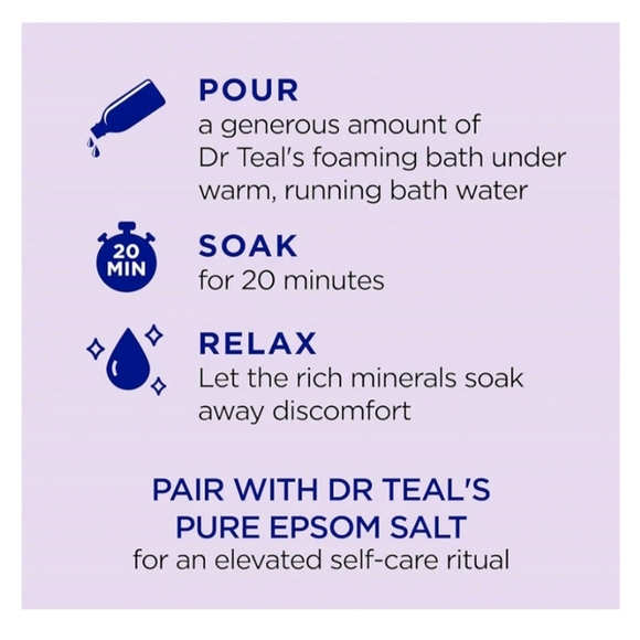 Dr Teal's Foaming Bath with Epsom Salt 34oz - Picture 3 of 5